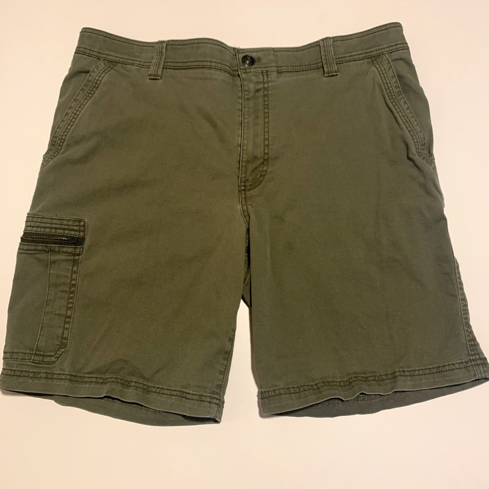 G.H. Bass Mens 38 Military Green Cargo Hiking Outdoor Lightweight Shorts Camping